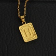 fashion gold medal square letter necklace wholesalepicture50
