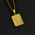 fashion gold medal square letter necklace wholesalepicture53