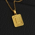 fashion gold medal square letter necklace wholesalepicture54