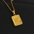 fashion gold medal square letter necklace wholesalepicture55