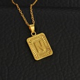 fashion gold medal square letter necklace wholesalepicture56
