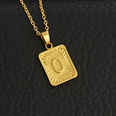 fashion gold medal square letter necklace wholesalepicture57