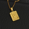 fashion gold medal square letter necklace wholesalepicture58
