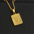 fashion gold medal square letter necklace wholesalepicture59