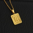 fashion gold medal square letter necklace wholesalepicture60