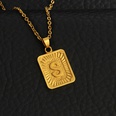 fashion gold medal square letter necklace wholesalepicture61