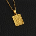 fashion gold medal square letter necklace wholesalepicture63