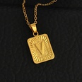 fashion gold medal square letter necklace wholesalepicture64