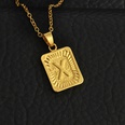 fashion gold medal square letter necklace wholesalepicture66
