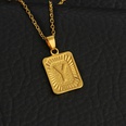 fashion gold medal square letter necklace wholesalepicture67