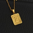 fashion gold medal square letter necklace wholesalepicture68