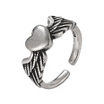 retro heart crying face expression alloy ring wholesalepicture13