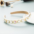 Diadema delgada de diamantes de imitacin de perlas redondas de estilo barroco retropicture16