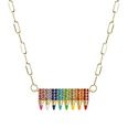 fashion colored crayons pendant alloy inlaid rhinestone necklacepicture13