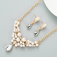 fashion pearl rhinestone earrings necklace setpicture12