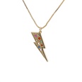 wholesale fashion gold lightning pendant copper necklacepicture24