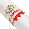 ethnic style simple rainbow lucky eye rice bead woven heart braceletpicture14