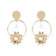 Bohemian alloy flower inlaid pearl earringspicture11
