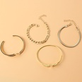 fashion alloy geometric Tframe irregular multilayer open braceletpicture12