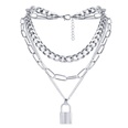hiphop style thick chain lockshaped pendant necklacepicture12