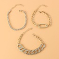 fashion golden Cuban chain full diamond multilayer braceletpicture13