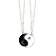 fashion hollow alloy oil drop Tai Chi star and moon pendant necklacepicture16