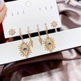 fashion microinlaid zircon geometric earrings set wholesalepicture16