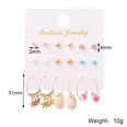 fashion beach shell star pendant 9 pairs of earrings setpicture13