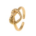 Simple Copper Plated Real Gold Heartshaped Antler Open Ringpicture15
