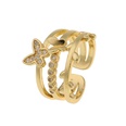 fashion microinlaid zircon butterfly palm wide multilayer ringpicture15
