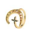 Fashion Moon Star Gold Hollow Diamond Open Ring Wholesalepicture16