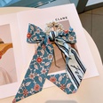 Retro floral bows silk scarf hair scrunchiespicture38