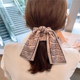retro silk printing letter bow hair bandpicture29