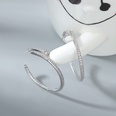 Korean personality exaggerated nail hoop zircon earringspicture13