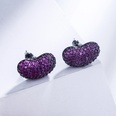 Korean style personalized microinlaid zircon jelly bean earringspicture12