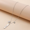 Retro stainless steel round pendant necklacepicture24