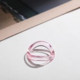 Korean transparent candy color geometric resin ring wholesalepicture77