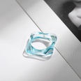 Korean transparent candy color geometric resin ring wholesalepicture98