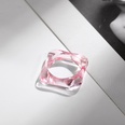 Korean transparent candy color geometric resin ring wholesalepicture99