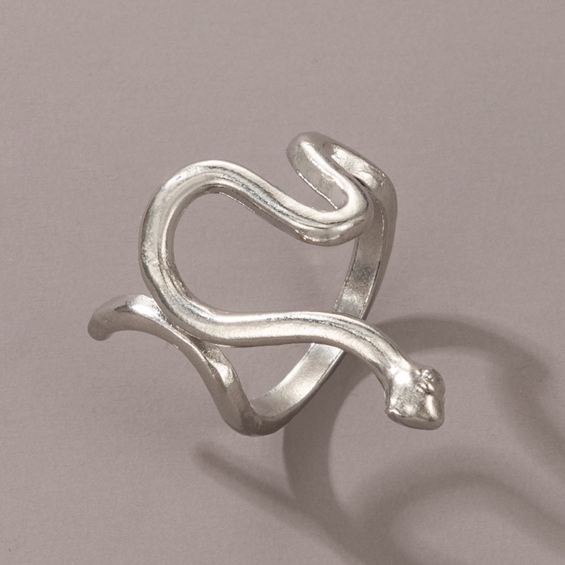 simple snake shape alloy ring