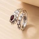 simple red diamond metal snake ringpicture11