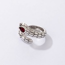 simple red diamond metal snake ringpicture14