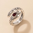 simple red diamond metal snake ringpicture15