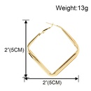 fashion alloy geometric square hollow earringspicture11