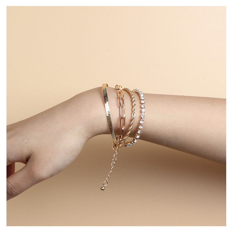 fashion golden claw chain box chain combination bracelet