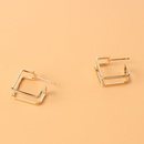 retro alloy geometric hollow square earringspicture10