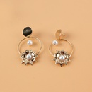 Bohemian alloy flower inlaid pearl earringspicture7