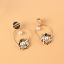 Bohemian alloy flower inlaid pearl earringspicture8