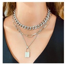hiphop style thick chain lockshaped pendant necklacepicture7