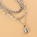 hiphop style thick chain lockshaped pendant necklacepicture9